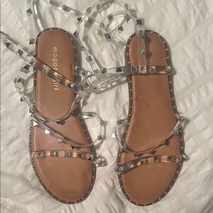 Madden Girl Clear Studded Sandals